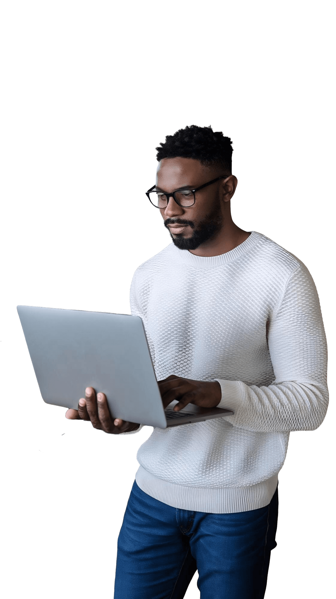handsome-black-african-american-male-is-standing-meeting-room-glass-walls-with-laptop-com